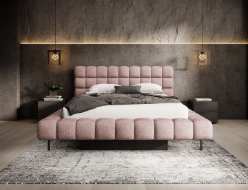 Pat tapițat ELTAP Magentta, 180x200 cm, roz, Touch 24 – prezentare alternativă a modelului