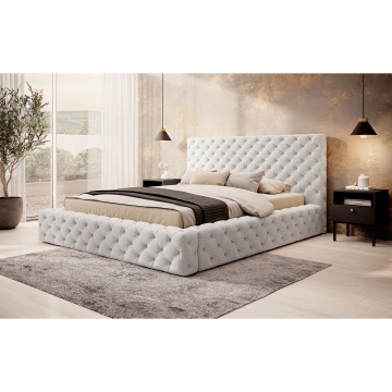 Pat tapițat ELTAP Princce, 140x200 cm, alb, Royal 01 – prezentare finală din galeria produsului