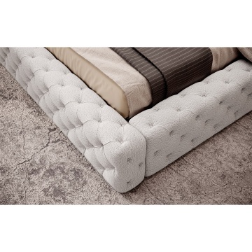 Pat tapițat ELTAP Princce, 160x200 cm, alb, Royal 01 – fotografie suplimentară de catalog