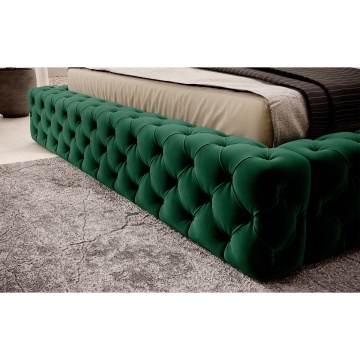 Pat tapițat ELTAP Princce, 160x200 cm, verde, Lukso 35 – prezentare vizuală a designului