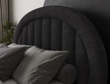 Pat tapițat ELTAP Tapedo Bed, 140x200 cm, gri închis, Royal 05 – vedere suplimentară a modelului