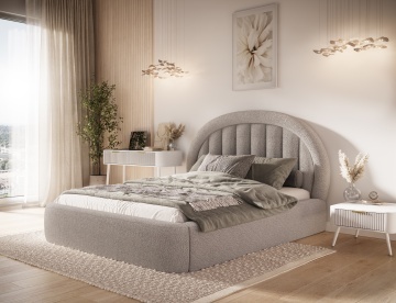 Pat tapițat ELTAP Tapedo Bed, 180x200 cm, bej, Royal 18 – imagine de prezentare din galeria produsului