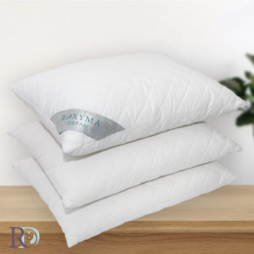 Pernă antialergică Sezona, 50x70 cm, 600 g, husă 100% bumbac, alb, Roxyma Dream