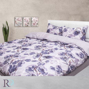 Lenjerie de pat Galina, 100% bumbac satin, roz/violet, Roxyma Dream – imagine de catalog a produsului