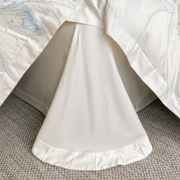 JoJo Home XH50-9, ivoire cu fluturi bleu, detaliu 4