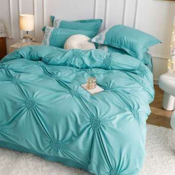 lenjerie de pat de culoare turquoise