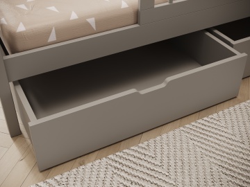 Pat copii ADRK House Galicja – 90x200 cm – Gri – vedere generală a produsului