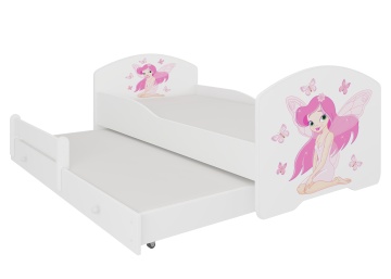 Pat copii ADRK PEPE II – 80x160 cm – lemn de Pin; PAL laminat 18 mm ; placă de mobilier – fotografie de catalog a modelului