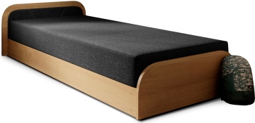 Pat ELTAP Parys, 80x190 cm, negru, Sawana 14 BONELL INTEGRATĂ, CU LADĂ, SKU PS_11