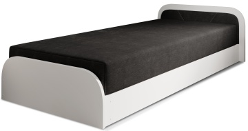 Pat ELTAP Parys W, 80x190 cm, negru, Alova 04 BONELL INTEGRATĂ, CU LADĂ, SKU BE-PA-RT-W-04AL