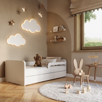Pat pentru copii ELTAP Duuli, 80x160 cm, alb, Biały – prezentare finală din galeria produsului