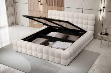 Pat tapițat ELTAP Dizzle Bed, 140x200 cm, alb, Jaffray 01 – vedere suplimentară a modelului