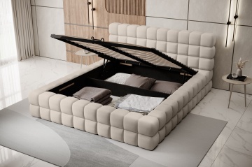 Pat tapițat ELTAP Dizzle Bed, 140x200 cm, bej, Touch 18 – vedere suplimentară a modelului