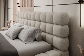 Pat tapițat ELTAP Dizzle Bed, 180x200 cm, bej, Royal 20 – fotografie suplimentară de catalog