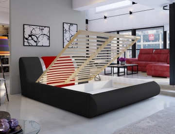 Pat tapițat ELTAP Flavio, 180x200 cm, negru, Soft 11 – fotografie suplimentară de catalog – cadru alternativ al produsului