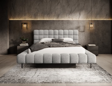 Pat tapițat ELTAP Magentta, 180x200 cm, alb, Royal 04 – prezentare alternativă a modelului