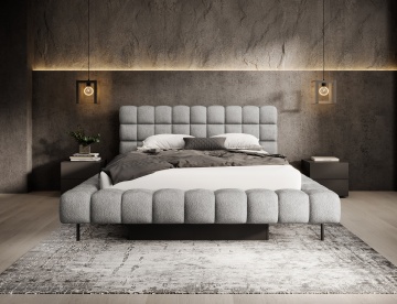 Pat tapițat ELTAP Magentta, 180x200 cm, gri, Touch 03 – prezentare alternativă a modelului