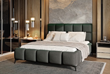 Pat tapițat ELTAP Mist, 140x200 cm, gri, Flores 4 – fotografie de catalog a modelului
