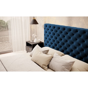 Pat tapițat ELTAP Princce, 140x200 cm, albastru, Lukso 40 – prezentare alternativă a modelului