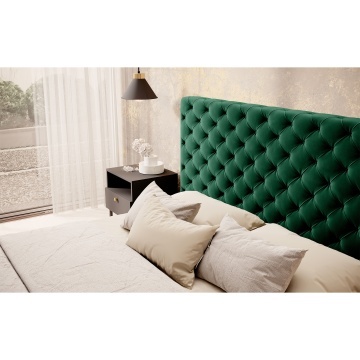 Pat tapițat ELTAP Princce, 140x200 cm, verde, Lukso 35 – prezentare alternativă a modelului