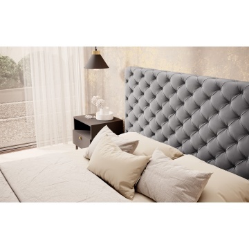 Pat tapițat ELTAP Princce, 160x200 cm, gri, Sola 6 – prezentare alternativă a modelului