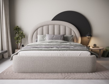 Pat tapițat ELTAP Tapedo Bed, 140x200 cm, bej, Royal 18 – prezentare alternativă a modelului