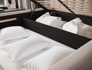 Pat tapițat ELTAP Tapedo Bed, 160x200 cm, bej, Xillar 18 – vedere suplimentară a modelului