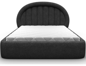 Pat tapițat ELTAP Tapedo Bed, 160x200 cm, gri închis, Royal 05 – vedere generală a produsului