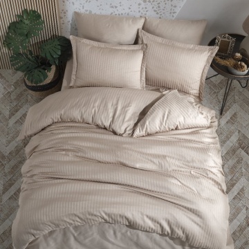 Fețe de pernă satin bej HOBBY HOME cu finisaj elegant