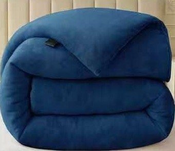 Pilotă plușată bleumarin pliată