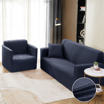 husa pentru canapea 2 locuri culoare bleumarin