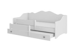 Pat copii ADRK EMKA II Gray White – 80x160 cm – Alb – vedere generală a produsului