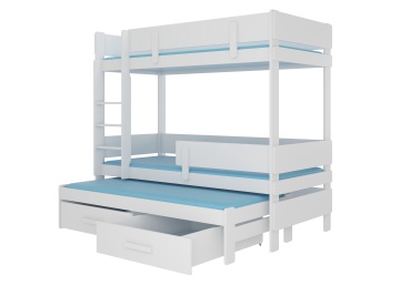 Pat copii ADRK ETAPO – 90x200 cm – Alb – fotografie de catalog a modelului – cadru alternativ al produsului