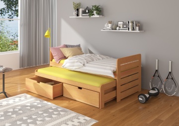 Pat copii ADRK TOMI – 90x200 cm – Fag – prezentare completă a produsului – prezentare suplimentară a modelului