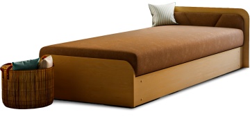 Pat ELTAP Parys, 80x190 cm, maro, Alova 67 BONELL INTEGRATĂ, CU LADĂ, SKU PS_03