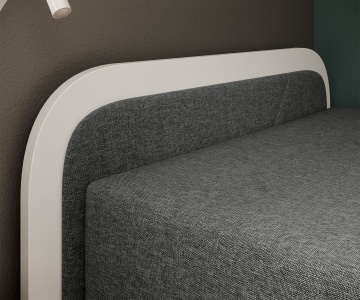 Pat ELTAP Parys W, 80x190 cm, gri, Sawana 21 BONELL INTEGRATĂ – prezentare alternativă a modelului – cadru alternativ al produsului