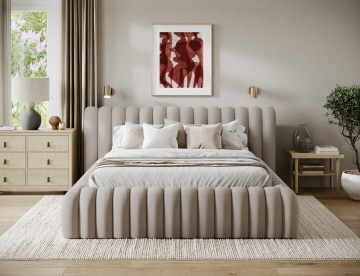 Pat tapițat ELTAP Carilla Bed, 180x200 cm, bej, Sola 18 – prezentare alternativă a modelului