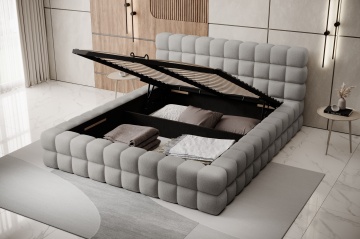 Pat tapițat ELTAP Dizzle Bed, 140x200 cm, gri, Royal 04 – vedere suplimentară a modelului