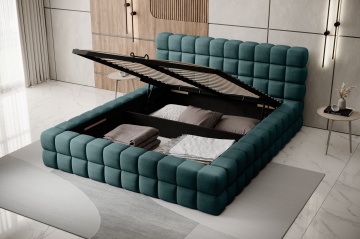 Pat tapițat ELTAP Dizzle Bed, 140x200 cm, verde, Amore 38 – vedere suplimentară a modelului
