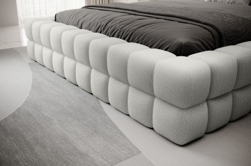 Pat tapițat ELTAP Dizzle Bed, 160x200 cm, alb, Royal 01 – vedere generală a produsului