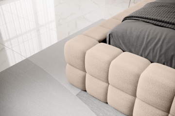 Pat tapițat ELTAP Dizzle Bed, 160x200 cm, bej, Amore 18 – imagine de prezentare din galeria produsului