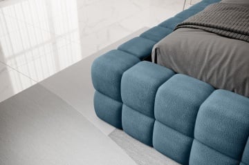 Pat tapițat ELTAP Dizzle Bed, 180x200 cm, albastru, Amore 40 – imagine de prezentare din galeria produsului