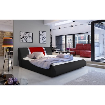 Pat tapițat ELTAP Flavio, 160x200 cm, negru, Soft 11 – prezentare vizuală a designului – cadru alternativ al produsului