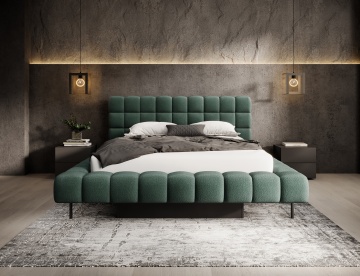 Pat tapițat ELTAP Magentta, 180x200 cm, verde, Amore 35 – prezentare alternativă a modelului
