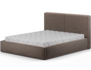 Pat tapițat ELTAP Pesillo Bed, 160x200 cm, bej, Modullo 20, CU SOMIERĂ METALICĂ, Mecanism pe gaz, CU LADĂ