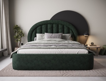 Pat tapițat ELTAP Tapedo Bed, 140x200 cm, verde închis, Amore 35 – prezentare alternativă a modelului