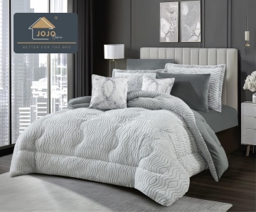 Set Pat 6 Piese Catifea & Blăniță Artificială Gri Deschis | Pilota Dublă Reversibilă | Jo-Jo Home