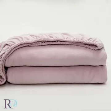 Cearceaf cu elastic 100% viscoză Roz Pudrat | Husă de pat premium