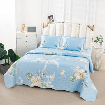 cuvertura de pat de culoare albastru / turquoise