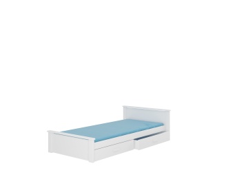 Pat copii ADRK ALDEX – 90x200 cm – Alb – fotografie de catalog a modelului